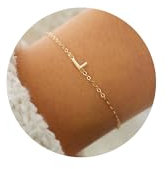 TINGN Armband Damen Mädchen Gold, 18K Gold Gefüllte Armband mit Buchstaben L Armbänder für Kinder Schmuck Personalisiertes Geschenke für Frauen Teenager Mädchen