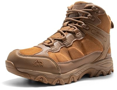 NORTIV 8 Men's Waterproof Hiking Boots Outdoor Mid Trekking Lightweight Mountaineering Shoes Paladin,Size 13,Coyote,JS19004M