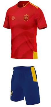 RFEF - Minikit Réplica Primera Equipación de la Selección Española de Fútbol - Camiseta y Pantalón de la Selección Española para niños - 100% Poliester - Equipación España Eurocopa 2024 - Talla 12