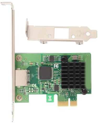 2,5G PCIE Netzwerkadapter, I226 T1 PCI E X1 Single Port 2,5G Ethernet Netzwerkadapter, RJ45 Gigabit Ethernet Server Netzwerkkarte für 10 11, Server 2019/2022