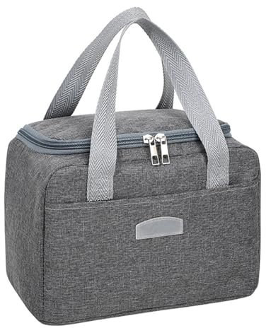 Valicaer Lonchera térmica térmica para adultos, hombres y mujeres, bolsa de almuerzo reutilizable para niños, lonchera aislada para el trabajo, la escuela, picnic (gris)