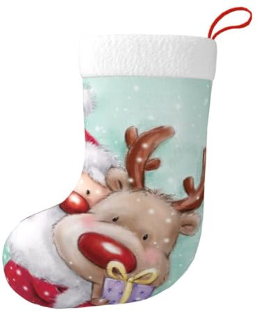 Hgbbdyyjj Weihnachtsstrümpfe für Herren und Damen, personalisierbar, Weihnachtsstrümpfe, weiches Polyester, dekorative Socken, Schwarz , Einheitsgröße