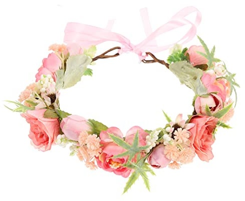 Healvian Faux Kranz Stirnband Blume Kranz Krone Foto Kopfschmuck Requisiten Für Mädchen Prinzessin Dress up Geburtstagsparty
