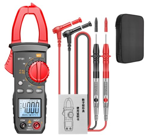 Kdouehg Pince Ampèremétrique Numérique Intelligente Multimètre de Haute Précision 400A Pince Ampèremétrique Affichage Numérique Pince Ampèremétrique Rétroéclairée