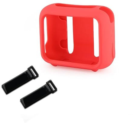 XinGeeek GO 4 Custodia protettiva in silicone per altoparlante Bluetooth portatile JBL GO4 Custodia protettiva con staffa fissa (rosso)