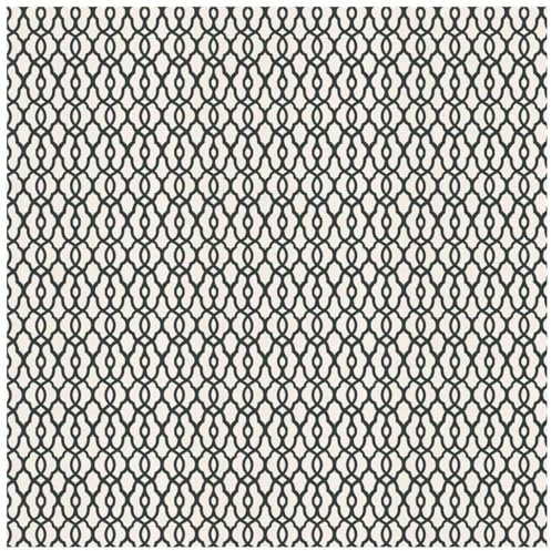 YöL Modern Geometric Trellis Wallpaper - Black and Off White - Intricate Ogee Pattern - Unique Feature Wall Decor - Stylish Living Room Bedroom - Paste The Paper - Durable Material Easy Clean