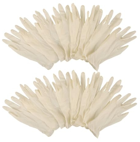 DIYEAH 20 Pièces Protège-mains Jetables En Latex Pour Garçon Fille Pratiques Et Antidérapants Adaptés Pour Nettoyage Vaisselle Et Du Linge