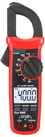 1pc Digital Current Mini Clamp Meter Multimeter AC Amper Clampmeter Tester 400A 600V Power Clamp Meter(UT202 Plus)