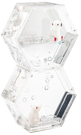 Minuteur Sensoriel Liquide, Liquid Motion Timer Bubbler, Sablier Liquides Jouets Sensoriels pour Stress Sablier, Relaxation, Anxiété, Autisme, Cadeaux pour Enfants Adultes (Transparent)