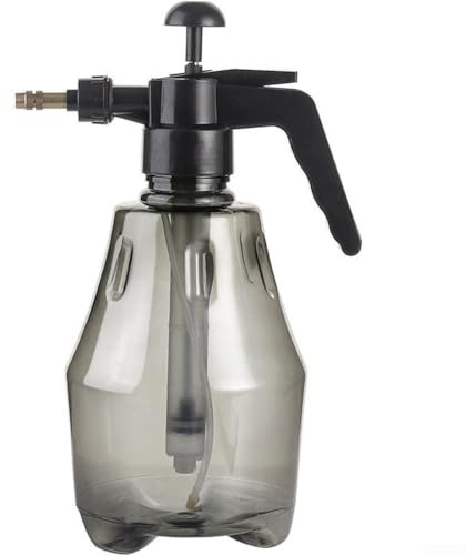 Pulverizador manual de presión de 1 5 L con boquilla ajustable que ofrece niebla fina y columna de agua, diseño transparente para controlar los niveles de agua fácilmente (gris estrellado)