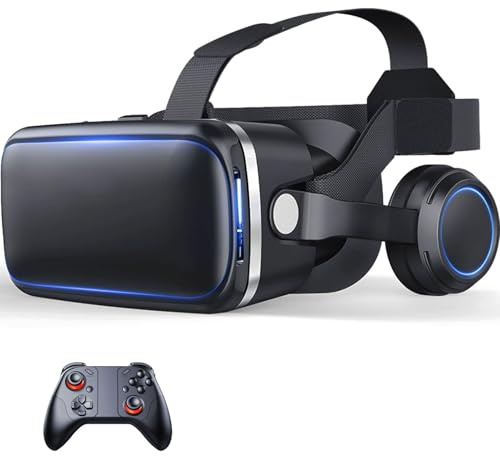 Gafas 3D de Realidad Virtual, Gafas VR, 3D VR Gafas de Realidad Virtual, Gafas 3D VR para Smartphone, Compatible 4.7-7.2 Inch' Smartphone Amplia compatibilidad por Android/iOS(C)