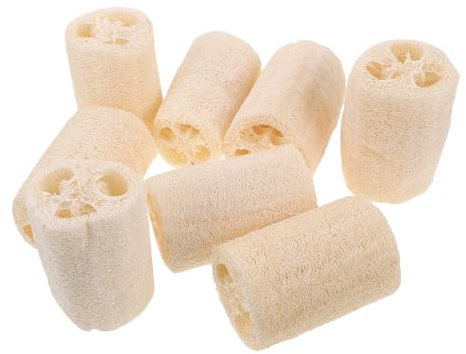 Toyvian 8pièces Éponges De Bain Luffa Naturel Pour Exfoliation Corporelle Et Nettoyage De Cuisine Séchage Rapide Et Doux Pour Peau