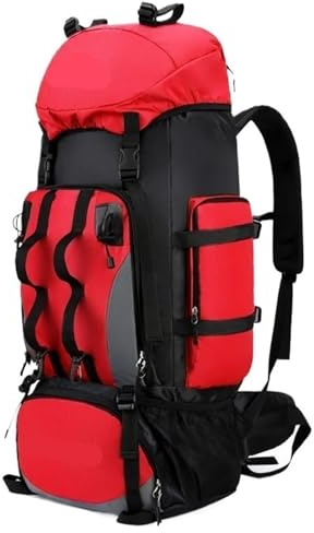 LPATEBCVU Trekkingrucksack 90L Wasserdicht Wandern Camping Rucksack Trekking Tasche Große Kapazität Reise Outdoor Sport Taschen Ausrüstung Männer
