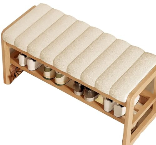 uyeoco Benutzerdefinierte Bankkissen Bankauflage Stuhlkissen für Fensterbank,Sitzbank Polster für Küchenbank,Essbank,Gartenbank,Dicke 5CM,mit Abnehmbarem,Rutschfestem Bezug(Milk Tea Color,42x147cm)