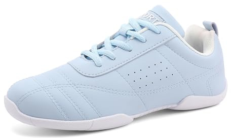 FLIOZY Cheerleading-skor för flickor och kvinnor – vita lätta dans- och sneakers med snörning – perfekta för tävling, träning, jazz och aerobics