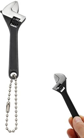 UMEGMBX Small Adjustable Spanner Wrench, 4'' Mini Compact Adjustable Spanner for Mechanical, Car, and Bike Repairs, Portable Hand Wrench Tool, Lightweight and Durable