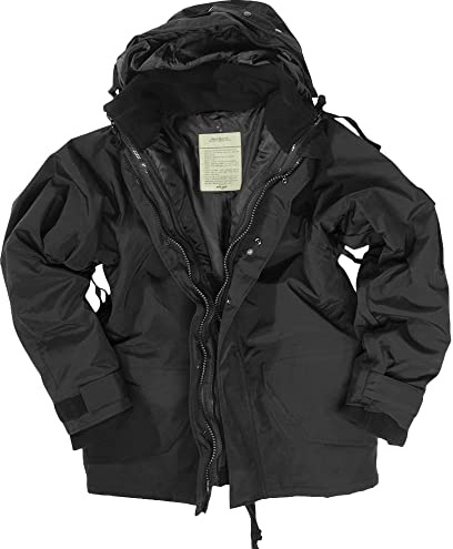 Mil-Tec Men's Jacket-10615002 Jacket, Black, 3XL UK