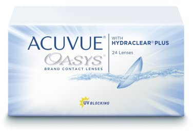 ACUVUE OASYS Kontaktlinsen – 2-Wochen-Linsen für Tag und Nacht mit -9 dpt und BC 8.4 – UV Schutz, Austrocknungsschutz & extrem Komfortables Tragegefühl – 24 Linsen