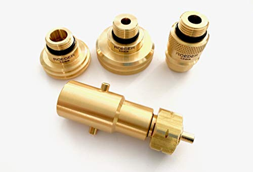 ROEDER-Gas Camping Adapter Set M22 ACME, Bajonett, Dish und Euronozzle