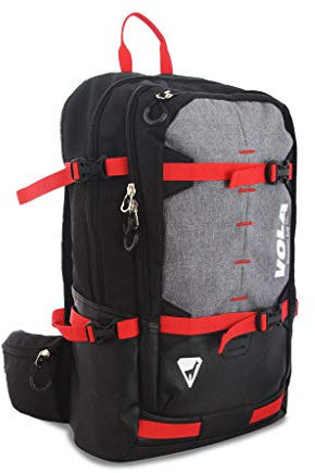 Vola Mountain Rucksack, Schwarz/Grau/Rot, 152545