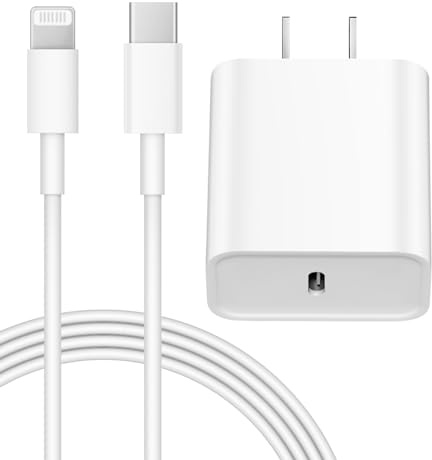 iPhone 14 13 12 Charger Fast Charging 20W PD USB C Wall Charger with 6FT Fast Charging Cable Compatible iPhone 14/13/12/11/Pro/Pro Max/Mini/Xs Max/XR/X, iPad