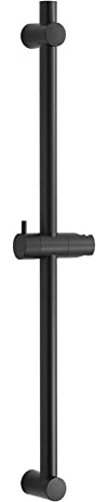 OFFO Duschstange Schwarz 70cm, Brausestange, Duschstange Edelstahlverstel lbarer Abstand 38 bis 70cm, mit Handbrausenhalterung, Ersatz für Dusche, Brausestange Schwarz Matt