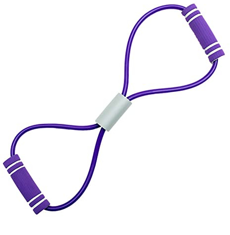 Chest Puller New Yoga Gum Fitness Resistance 8 Word Chest Expander Seil Workout Muscle Training Gummi Elastische Bänder für Sport Training (Color : Purple)