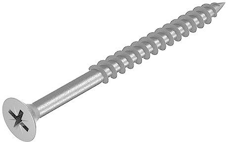 SECCARO Spanplattenschraube 5 x 70 mm, Edelstahl V2A VA A2, Holzschraube mit Teilgewinde, Kreuzschlitz/PZ, 100 Stück