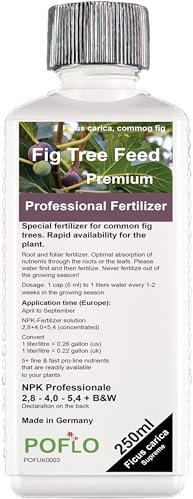 POFLO Fig tree Liquid Fertilizer NPK for Common fig, Ficus carica, Mountain Fig, Rock Fig (250ml)