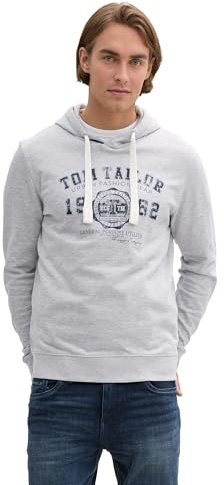 TOM TAILOR Sweatshirt för män, 37645 – ljusgrå melerad, M