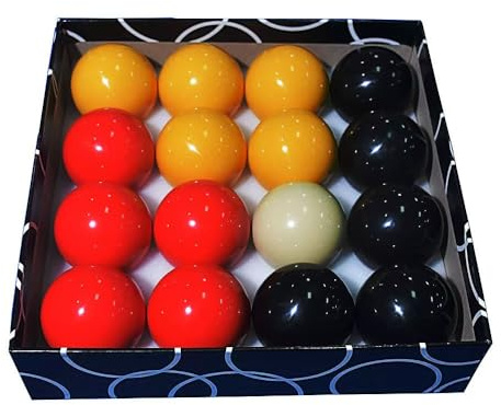 TGA Sports Billiard Balls Pool Ball Set (2-1/4 Inch Red Yellow Black)