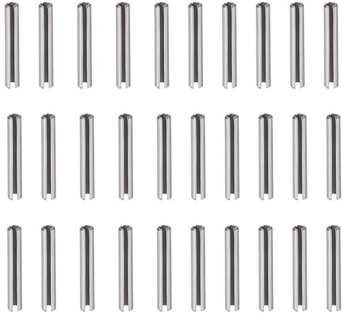 30 Stück Schlitz-Federstifte, Edelstahl-Spannstift, 8 mm x 25 mm