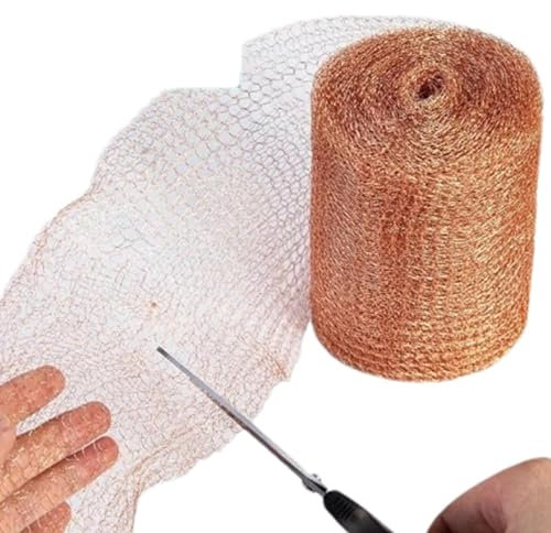 Protection contre les escargots pour à plate-bande surélevée - Filet en cuivre contre les escargots - Clôture anti-limaces en cuivre - Rouleau de tresse en cuivre - Filet anti-limaces - Tresse