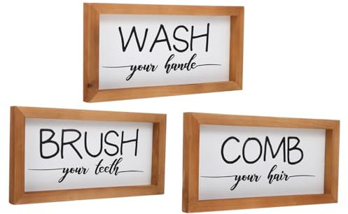 CORHAD 3stücke Toiletten Türschild Aus Holz Und Für Badezimmer Wc Anzeige Geeignet Für Hotels Touristenattraktionen Bauernhöfe Toiletten