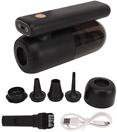equlup Aspirapolvere portatile senza fili, aspirapolvere per auto con luce LED spolverino ad aria portatile multifunzionale ad alta potenza per auto casa peli di animali ufficio scrivania