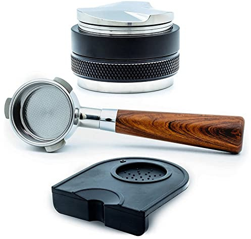 Moqqeu Coffee 54mm Bottomless Portafilter + 53mm Coffee Distributor & Tamper + for the Express