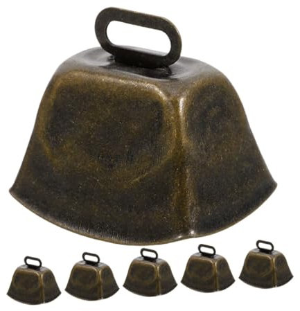 Sosoport Confezione Da 6 Campanelli in Metallo Per Mucche Suono Distintivo Per La Gestione Del Bestiame Campanelli Decorativi Per Collare Di Animali Domestici