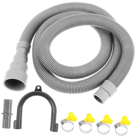 NUOBESTY Washer Drain Hose Extension Kit Replacement Water Hose for Compact Washing Machine Dishwasher Drain Tubing Fits Models Easy Installation