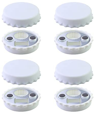 FUNNETOYU Apribottiglie Magnetico 8 Pezzi Tappi Per Bottiglie Di Birra, Magneti Per Frigorifero Da Cucina Decorativi, Set Multifunzione Forte Adsorbimento Per Lavagna Bianca e Uso Domestico