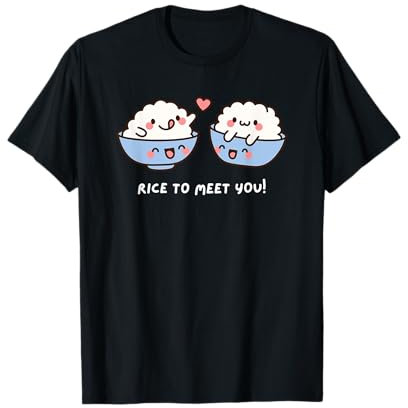 Rice to Meet You, amateur de boîtes à bento kawaii, cuisine japonaise T-Shirt