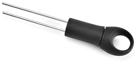 TOYANDONA 6 Pièces Brochettes de Barbecue Acier Inoxydable avec Poignée Plastique Réutilisables pour Grillades Extérieur Accessoires de Cuisine Pratiques Noir
