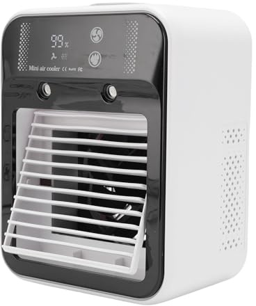 Air acondicionadores portátiles Cheotime, aire acondicionado de escritorio de eficiencia energética con batería recargable Ventilador compacto de bajo ruido para la oficina