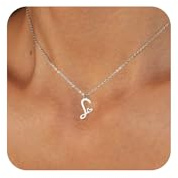 Closlaza Collar de Plata para Mujer - Colgante de Inicial Delicado, Joya de Moda Regalo para Madre Hermana Esposa S