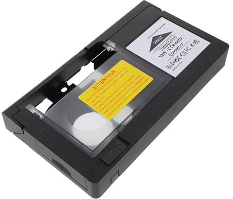 Gatuida Adaptador para Videocámaras De Cintas VHS-c, Conversión Digital De Cinta De Vídeo De Media Pulgada, Herramienta Compacta y Portátil para Reproducción y Grabación Doméstica Color Negro