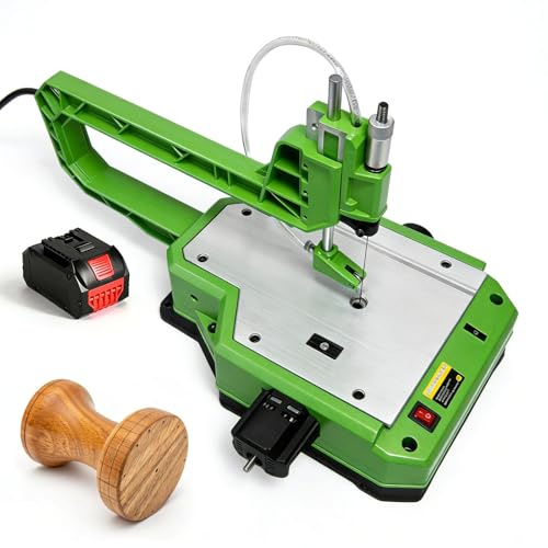 Seghetto da Traforo Mini 80W | 6-7 Velocità con Alimentazione AC/DC | Seghetto da Banco per Tagli Curvi e Diritti | Lavorazione del Legno, Fai-da-Te Artigianato, Miglioramento della Casa