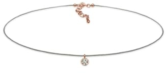 Elli Damen Halskette Choker mit Kristalle vergoldet
