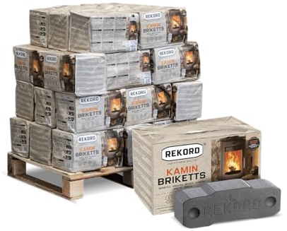 Rekord Braunkohlebriketts in Papierverpackung 300 kg (30 x 10 kg) | Qualitäts–Braunkohle aus Deutschland