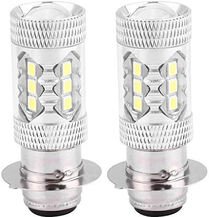 Fydun Lampadina LED H6, 1 Paio 12V 80W P15D Lampada H6 per Moto Super Luminoso Fari Fendinebbia 6500K Luce Bianca Faro Impermeabile Accessori per La Modifica della Moto