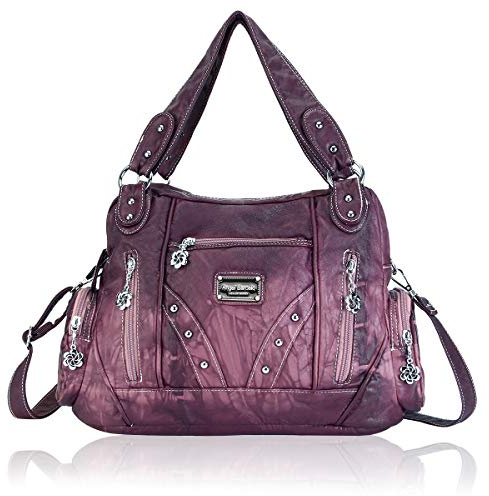 Angel Barcelo Hobo Bag für Damen Crossbody Umhängetasche und Handtaschen Damen Schultertaschen, Rotes Mahagoni, Einheitsgröße