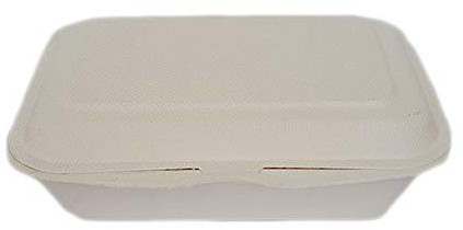 LUCGEL Srl 50 Pezzi Contenitori più Coperchio Scatole Alimenti Carta Bio Eco Biodegradabili e Compostabili Fast Food 172x113h/52 Asporto IMBALLAGGI ALIMENTARI
